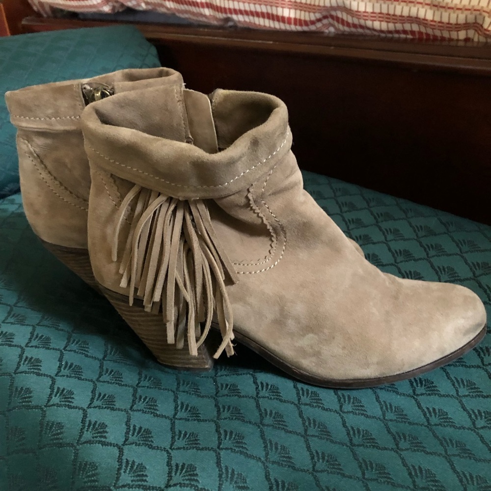 Sam Edelman Suede Fringed Booties